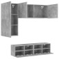 vidaXL 4-tlg. Wohnwand Betongrau Holzwerkstoff vidaXL 4-tlg. Wohnwand Betongrau Holzwerkstoff