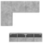 vidaXL 4-tlg. Wohnwand Betongrau Holzwerkstoff vidaXL 4-tlg. Wohnwand Betongrau Holzwerkstoff
