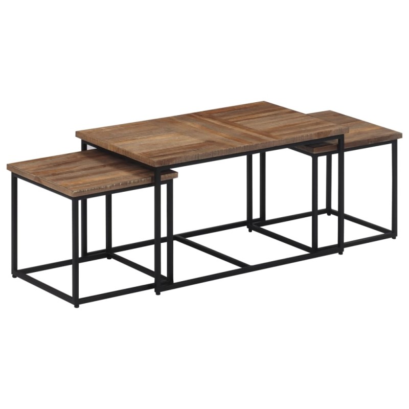vidaXL Satztische 3 Stk. Massivholz Teak vidaXL Satztische 3 Stk. Massivholz Teak