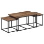 vidaXL Satztische 3 Stk. Massivholz Teak vidaXL Satztische 3 Stk. Massivholz Teak