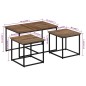 vidaXL Satztische 3 Stk. Massivholz Teak vidaXL Satztische 3 Stk. Massivholz Teak