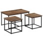 vidaXL Satztische 3 Stk. Massivholz Teak vidaXL Satztische 3 Stk. Massivholz Teak