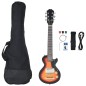 vidaXL E-Gitarre für Kinder mit Tasche Braun und Schwarz 3/4 30" vidaXL E-Gitarre für Kinder mit Tasche Braun und Schwarz 3/4 30"