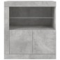 vidaXL Sideboard mit LED-Leuchten Betongrau 60,5x37x67 cm vidaXL Sideboard mit LED-Leuchten Betongrau 60,5x37x67 cm