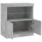 vidaXL Sideboard mit LED-Leuchten Betongrau 60,5x37x67 cm vidaXL Sideboard mit LED-Leuchten Betongrau 60,5x37x67 cm