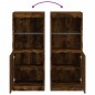 vidaXL Sideboard mit LED-Leuchten Räuchereiche 41x37x100 cm vidaXL Sideboard mit LED-Leuchten Räuchereiche 41x37x100 cm