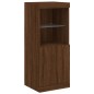 vidaXL Sideboard mit LED-Leuchten Braun Eichen-Optik 41x37x100 cm vidaXL Sideboard mit LED-Leuchten Braun Eichen-Optik 41x37x100 cm
