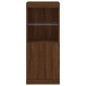 vidaXL Sideboard mit LED-Leuchten Braun Eichen-Optik 41x37x100 cm vidaXL Sideboard mit LED-Leuchten Braun Eichen-Optik 41x37x100 cm