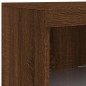 vidaXL Sideboard mit LED-Leuchten Braun Eichen-Optik 41x37x100 cm vidaXL Sideboard mit LED-Leuchten Braun Eichen-Optik 41x37x100 cm
