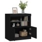 vidaXL Sideboard mit LED-Leuchten Schwarz 60x37x67 cm vidaXL Sideboard mit LED-Leuchten Schwarz 60x37x67 cm