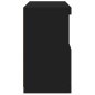 vidaXL Sideboard mit LED-Leuchten Schwarz 60x37x67 cm vidaXL Sideboard mit LED-Leuchten Schwarz 60x37x67 cm