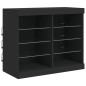 vidaXL Sideboard mit LED-Leuchten Schwarz 81x37x67 cm vidaXL Sideboard mit LED-Leuchten Schwarz 81x37x67 cm