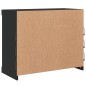 vidaXL Sideboard mit LED-Leuchten Schwarz 81x37x67 cm vidaXL Sideboard mit LED-Leuchten Schwarz 81x37x67 cm