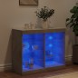 vidaXL Sideboard mit LED-Leuchten Betongrau 81x37x67 cm vidaXL Sideboard mit LED-Leuchten Betongrau 81x37x67 cm