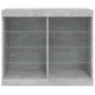 vidaXL Sideboard mit LED-Leuchten Betongrau 81x37x67 cm vidaXL Sideboard mit LED-Leuchten Betongrau 81x37x67 cm