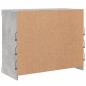 vidaXL Sideboard mit LED-Leuchten Betongrau 81x37x67 cm vidaXL Sideboard mit LED-Leuchten Betongrau 81x37x67 cm