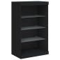 vidaXL Sideboard mit LED-Leuchten Schwarz 60,5x37x100 cm vidaXL Sideboard mit LED-Leuchten Schwarz 60,5x37x100 cm