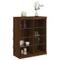 vidaXL Sideboard mit LED-Leuchten Braun Eichen-Optik 81x37x100 cm vidaXL Sideboard mit LED-Leuchten Braun Eichen-Optik 81x37x100 cm