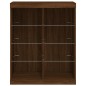 vidaXL Sideboard mit LED-Leuchten Braun Eichen-Optik 81x37x100 cm vidaXL Sideboard mit LED-Leuchten Braun Eichen-Optik 81x37x100 cm