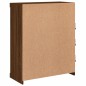 vidaXL Sideboard mit LED-Leuchten Braun Eichen-Optik 81x37x100 cm vidaXL Sideboard mit LED-Leuchten Braun Eichen-Optik 81x37x100 cm