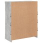 vidaXL Sideboard mit LED-Leuchten Betongrau 81x37x100 cm vidaXL Sideboard mit LED-Leuchten Betongrau 81x37x100 cm
