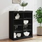 vidaXL Sideboard mit LED-Leuchten Schwarz 81x37x100 cm vidaXL Sideboard mit LED-Leuchten Schwarz 81x37x100 cm