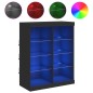 vidaXL Sideboard mit LED-Leuchten Schwarz 81x37x100 cm vidaXL Sideboard mit LED-Leuchten Schwarz 81x37x100 cm