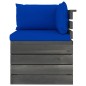 Garten-Palettensofa 4-Sitzer mit Kissen Kiefer Massivholz Garten-Palettensofa 4-Sitzer mit Kissen Kiefer Massivholz