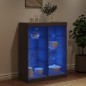 vidaXL Sideboard mit LED-Leuchten Schwarz 81x37x100 cm vidaXL Sideboard mit LED-Leuchten Schwarz 81x37x100 cm
