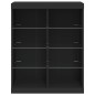 vidaXL Sideboard mit LED-Leuchten Schwarz 81x37x100 cm vidaXL Sideboard mit LED-Leuchten Schwarz 81x37x100 cm
