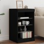 vidaXL Sideboard mit LED-Leuchten Schwarz 41x37x67 cm vidaXL Sideboard mit LED-Leuchten Schwarz 41x37x67 cm
