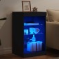 vidaXL Sideboard mit LED-Leuchten Schwarz 41x37x67 cm vidaXL Sideboard mit LED-Leuchten Schwarz 41x37x67 cm