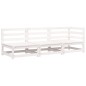 vidaXL Gartensofa 3-Sitzer Weiß Massivholz Kiefer vidaXL Gartensofa 3-Sitzer Weiß Massivholz Kiefer
