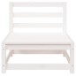 vidaXL Gartensofa 3-Sitzer Weiß Massivholz Kiefer vidaXL Gartensofa 3-Sitzer Weiß Massivholz Kiefer