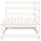 vidaXL Gartensofa 3-Sitzer Weiß Massivholz Kiefer vidaXL Gartensofa 3-Sitzer Weiß Massivholz Kiefer