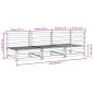 vidaXL Gartensofa 3-Sitzer Weiß Massivholz Kiefer vidaXL Gartensofa 3-Sitzer Weiß Massivholz Kiefer