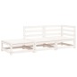 vidaXL Gartensofa mit Hocker 2-Sitzer Weiß Massivholz Kiefer vidaXL Gartensofa mit Hocker 2-Sitzer Weiß Massivholz Kiefer