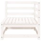 vidaXL Gartensofa mit Hocker 2-Sitzer Weiß Massivholz Kiefer vidaXL Gartensofa mit Hocker 2-Sitzer Weiß Massivholz Kiefer