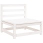 vidaXL Gartensofa mit Hocker 2-Sitzer Weiß Massivholz Kiefer vidaXL Gartensofa mit Hocker 2-Sitzer Weiß Massivholz Kiefer