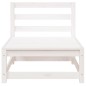 vidaXL Gartensofa mit Hocker 2-Sitzer Weiß Massivholz Kiefer vidaXL Gartensofa mit Hocker 2-Sitzer Weiß Massivholz Kiefer