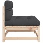 vidaXL Gartensofa ohne Armlehnen mit Kissen Massivholz Kiefer