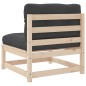 vidaXL Gartensofa ohne Armlehnen mit Kissen Massivholz Kiefer