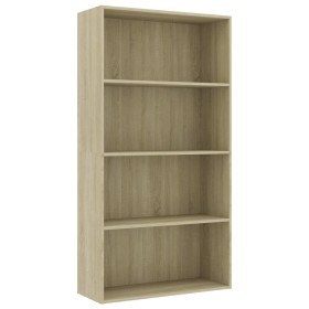 vidaXL Bücherregal 4 Fächer Sonoma-Eiche 80x30x151,5 cm Holzwerkstoff