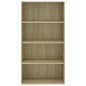 vidaXL Bücherregal 4 Fächer Sonoma-Eiche 80x30x151,5 cm Holzwerkstoff vidaXL Bücherregal 4 Fächer Sonoma-Eiche 80x30x151,5 cm Holzwerkstoff