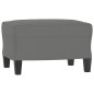 vidaXL Sessel mit Hocker Dunkelgrau 60 cm Mikrofasergewebe vidaXL Sessel mit Hocker Dunkelgrau 60 cm Mikrofasergewebe