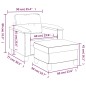 vidaXL Sessel mit Hocker Dunkelgrau 60 cm Mikrofasergewebe vidaXL Sessel mit Hocker Dunkelgrau 60 cm Mikrofasergewebe