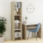vidaXL Bücherregal Weiß Sonoma-Eiche 40x35x180 cm Holzwerkstoff vidaXL Bücherregal Weiß Sonoma-Eiche 40x35x180 cm Holzwerkstoff