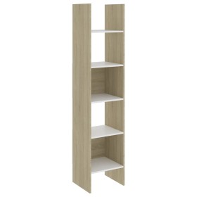 vidaXL Bücherregal Weiß Sonoma-Eiche 40x35x180 cm Holzwerkstoff