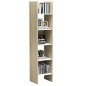 vidaXL Bücherregal Weiß Sonoma-Eiche 40x35x180 cm Holzwerkstoff vidaXL Bücherregal Weiß Sonoma-Eiche 40x35x180 cm Holzwerkstoff