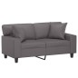 vidaXL 2-Sitzer-Sofa mit Zierkissen Grau 120 cm Kunstleder vidaXL 2-Sitzer-Sofa mit Zierkissen Grau 120 cm Kunstleder